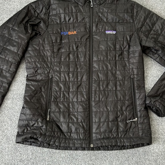 Patagonia Jacket Womens Large Black Nano Puff PrimaLoft Puffer Full Zip PSYBAR - Picture 9 of 16